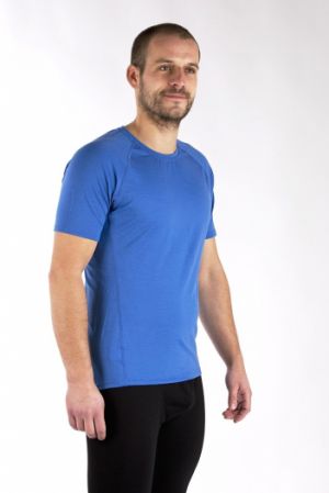 Pánské tričko s krátkým rukávem čistě modré